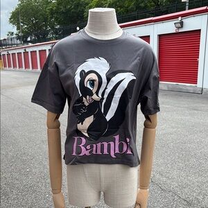 Bambi Graphic Tee in Gray